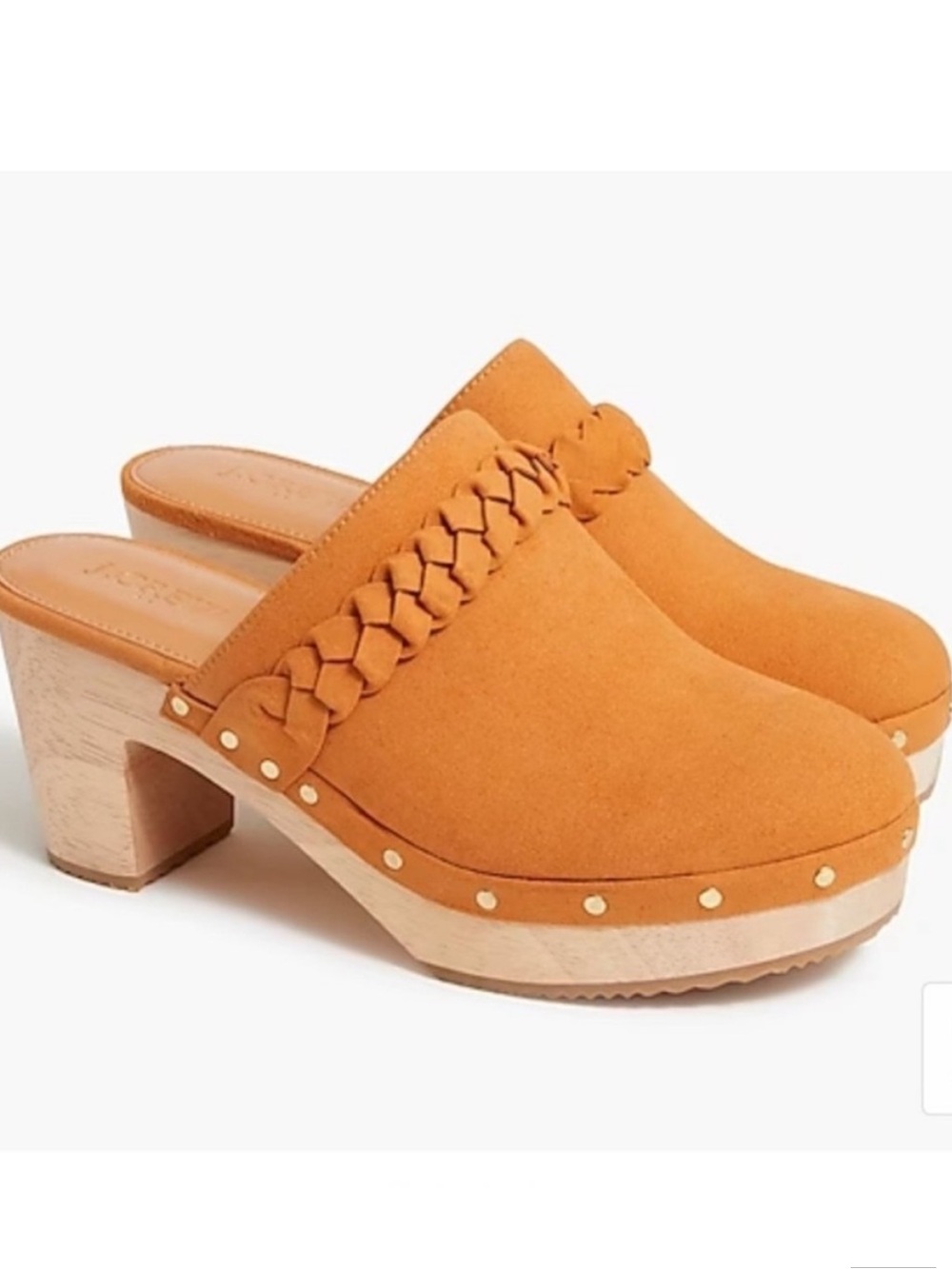 J. Crew | faux suede braid detail clog NWOT